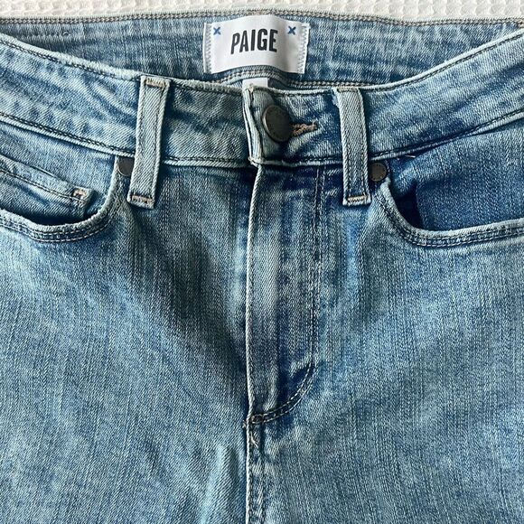 PAIGE Women's Hoxton Straight Light Wash Fray Hem Ankle Jeans Size 24 - Picture 9 of 14
